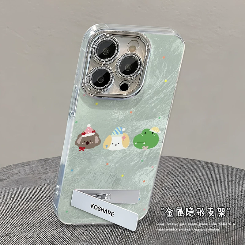 Apple, iPhone 16, совместимый чехол, ободок с маленькими медвежатами, 16 Pro Max, 14, защита от падений