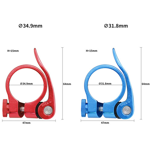 Bicycle quick release seat post clamp 31.8 34.9 quick release seat post clamp aluminum alloy mountain bike beam cross-border