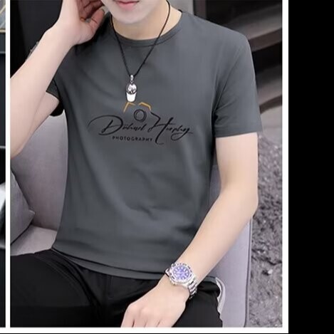 Men's European Station Fashion Summer New Trend Brand Men's Letter Print Short Sleeve Wholesale Slim Fit T-Shirt European Style Trend