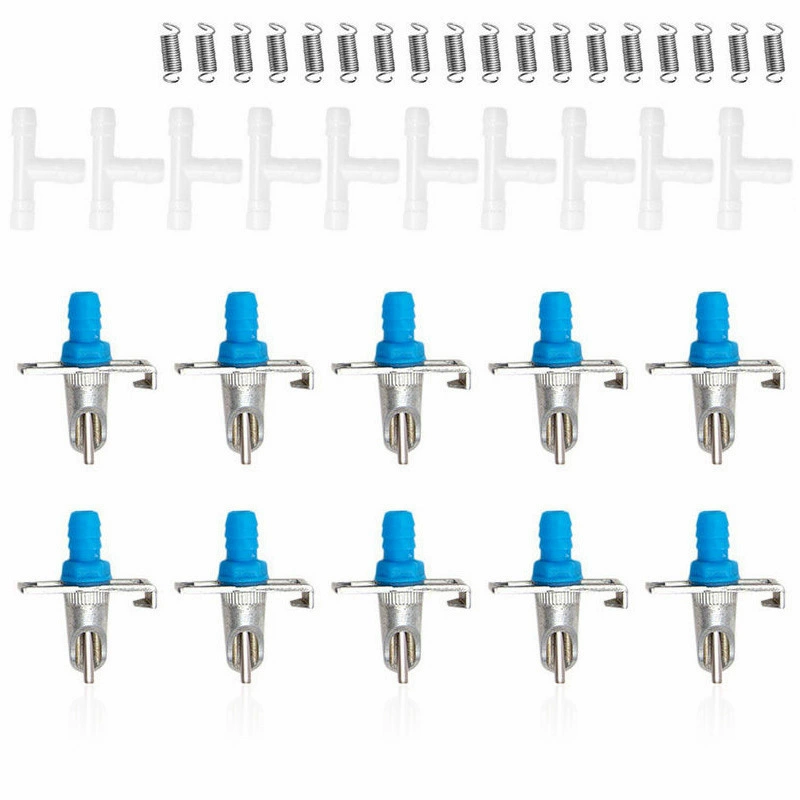 10 шт. Кролик автоматическое устройство для питьевой воды двойной пружинный кролик питьевой рот кролик клетка двойной весенний питьевой рот устройство для питьевой воды для домашних животных