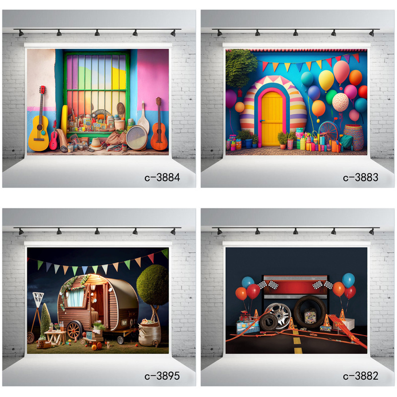 Amazon birthday background cloth party celebration banner balloon party curtain Mother's Day couplet can be customized Amazon birthday background cloth party celebration banner balloon party curtain Mother's Day couplet can be customized