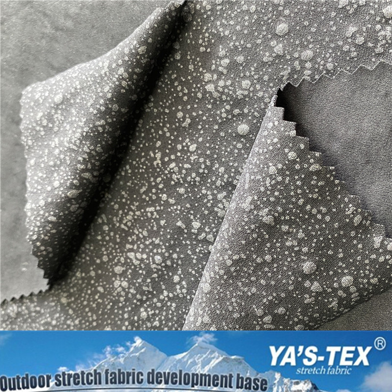 尼龙针织布高弹性回弹好烫金瑜伽服运动服面料光下亮光 布料