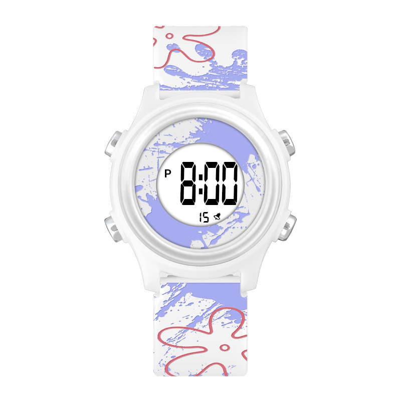 Moda campus macaron estudiante reloj electrónico alarma luminosa multifunción sincronización reloj electrónico al por mayor