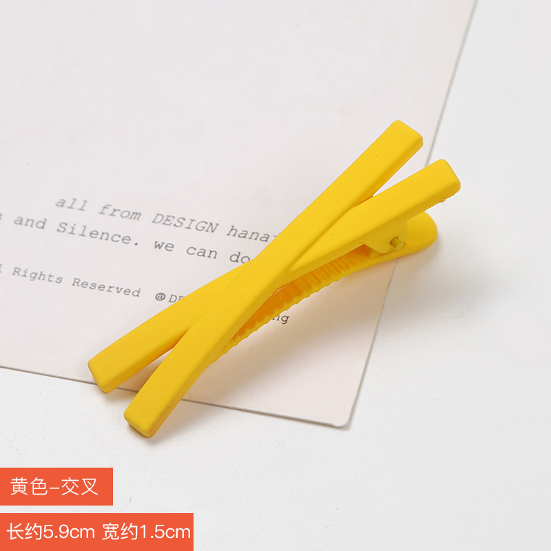 INS Internet celebridad simple horquilla esmerilada cruzada Corea del Sur clip lateral de color flequillos clip chica todo partido horquilla accesorios para el cabello