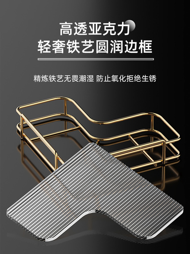 Bulk Acrylic Bathroom Shower Triangle Shelf Wall-mounted without Drilling Toilet Bathroom Washroom Sink Vanity