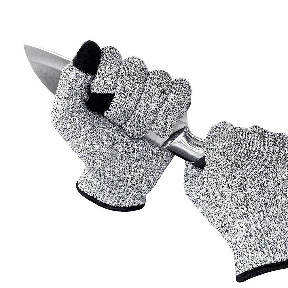 厂家直销定制触屏防切割手套工地劳保厨房工作HPPE手套