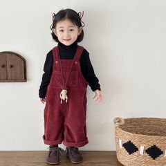 儿童背带裤春秋2025新款男女童灯芯绒裤子韩版百搭洋气宝宝连体裤