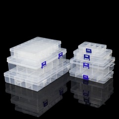 取り外し可能収納ケース10格15格24格36格プラスチック透明化粧漁具アクセサリー皮筋フックケース