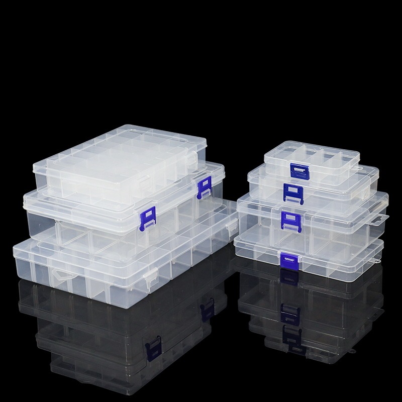 Detachable storage box 10 grid 15 grid 24 grid 36 grid plastic transparent makeup fishing gear accessories rubber band hook box Detachable storage box 10 grid 15 grid 24 grid 36 grid plastic transparent makeup fishing gear accessories rubber band hook box