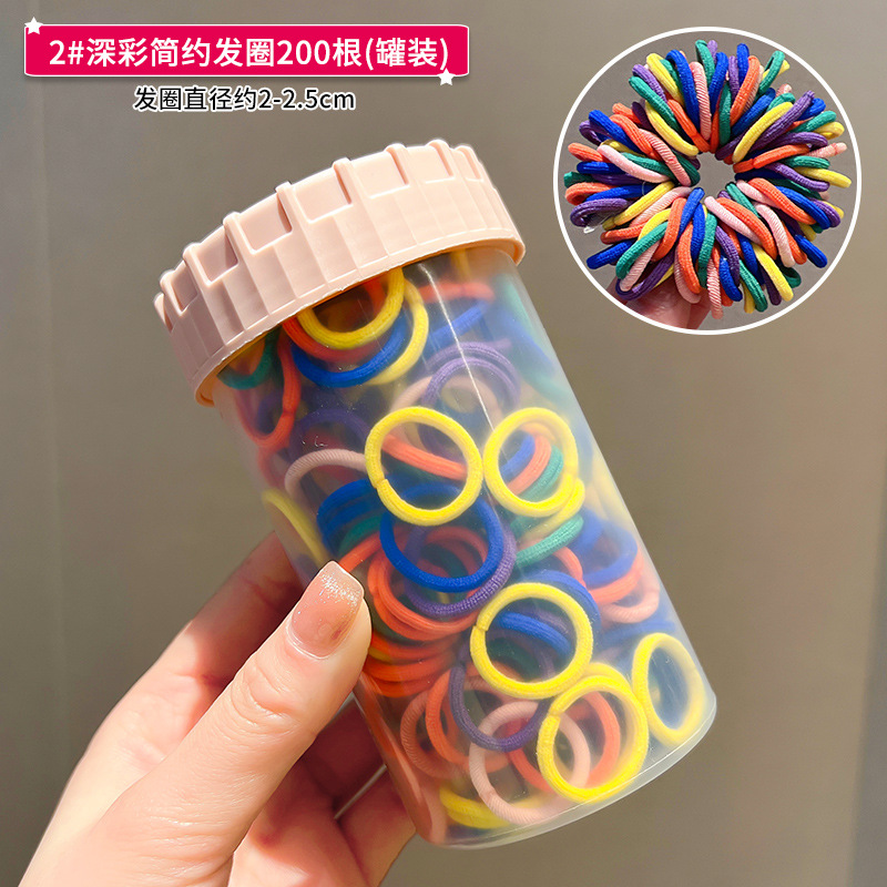 Banda de goma de color caramelo para niños cuerda para el cabello banda para el cabello cuerda para el cabello para bebés no lastima el cabello de aspecto alto lazo Cola de Caballo accesorios para el cabello lazo Anillo para el cabello
