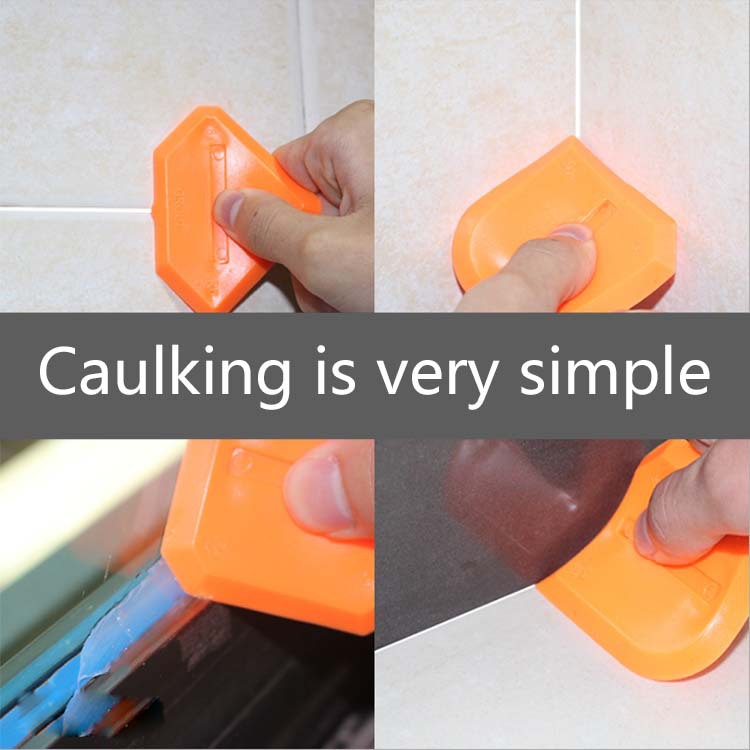 Multi-función pegamento pala 3-en-1 silicona pegamento raspador ángulo belleza costura pala cuchillo eliminación de pegamento cuchillo interior esquina pegamento raspador de goma