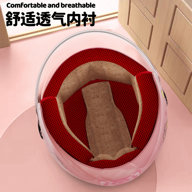 Fábrica nuevo estándar nacional 3C CERTIFICADO DE LOS NIÑOS casco coche eléctrico dibujos animados invierno cálido Niños y Niñas lindo seguridad