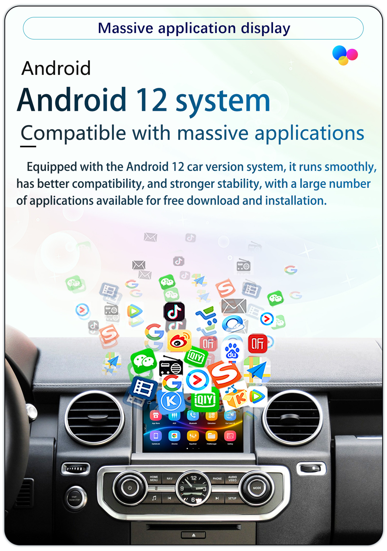 Suitable for 7-Inch 10-16 Model Land Rover Discovery 4 Android Wireless Carplay Navigation 360 Panoramic All-In-One Machine