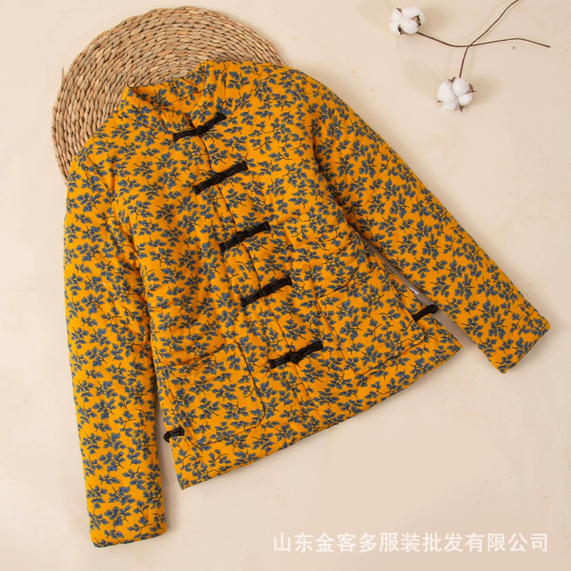 Китайский стиль ручной работы хлопковая куртка для взрослых теплая домашняя куртка