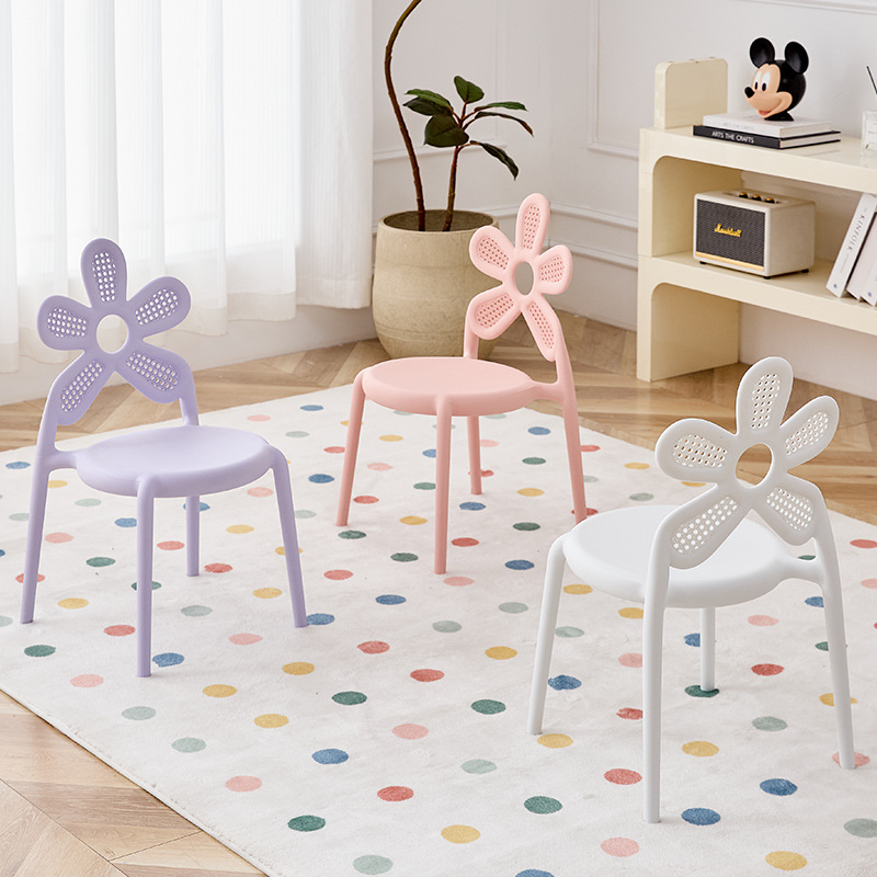 Plastic Chair Supply Factory Balcony Outdoor Leisure Chair Children's Chair Modern Backrest Nordic Furniture Foreign Trade Supply