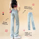 Light Color Straight Leg Wide Leg Jeans Women's 2025 New Design Sense High Waist Mop Pants New Straight Leg Pants