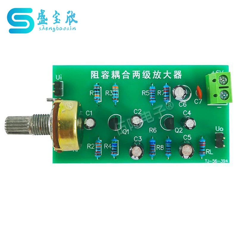 Сопротивление-емкостная связь Двухуровневая схема усилителя экзамен на квалификацию 012 общий эмиттер базовое усиление DIY электронное производство