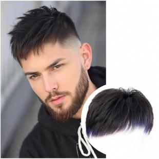 Wig foreign trade Europe and the United States e-commerce trade men's high temperature silk replacement piece simulation short hair manufacturers fast hand live with goods