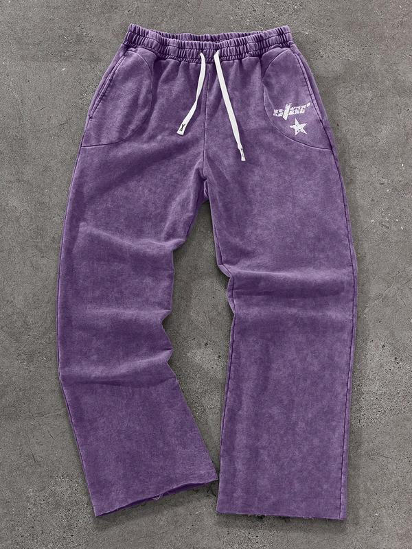跨境Men's Cotton Joggers Loose Fit Elastic Waist Knit Pants|undefined