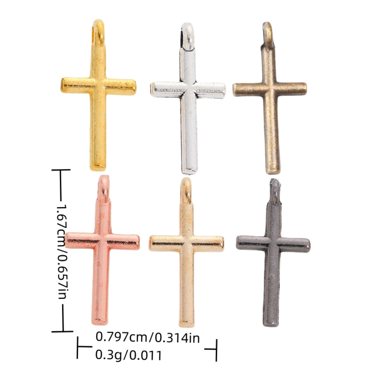 DIY饰品配件复古锌合金吊坠 十字架挂件zakka批发厂家直销1759