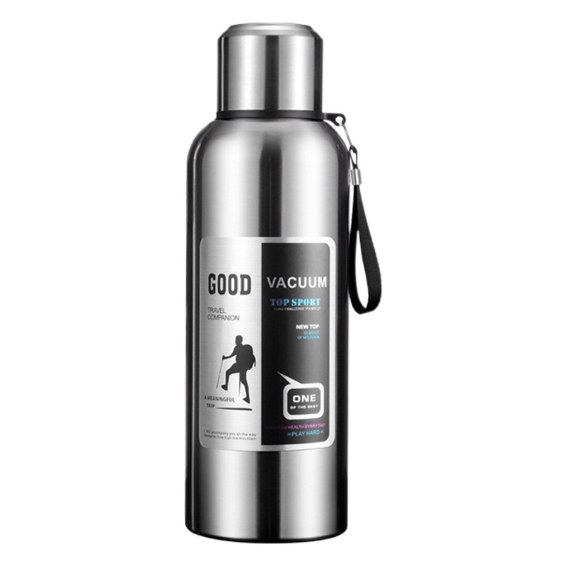 316 Stainless Steel Liner Vacuum All-Steel Thermos Cup for Men Outdoor Travel Mountaineering Portable Large-Capacity All-Steel Kettle