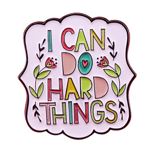 Enamel Pin That Can Make Difficulties, Actively Drums and Dancers’ Hearts, Badge Jewelry