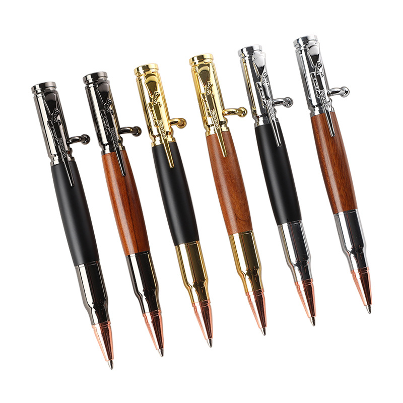 Bolígrafo de cerrojo multifuncional Bolígrafo de regalo publicitario creativo Bolígrafo de metal de ametralladora de imitación Bolígrafo de tácticas de autodefensa al por mayor
