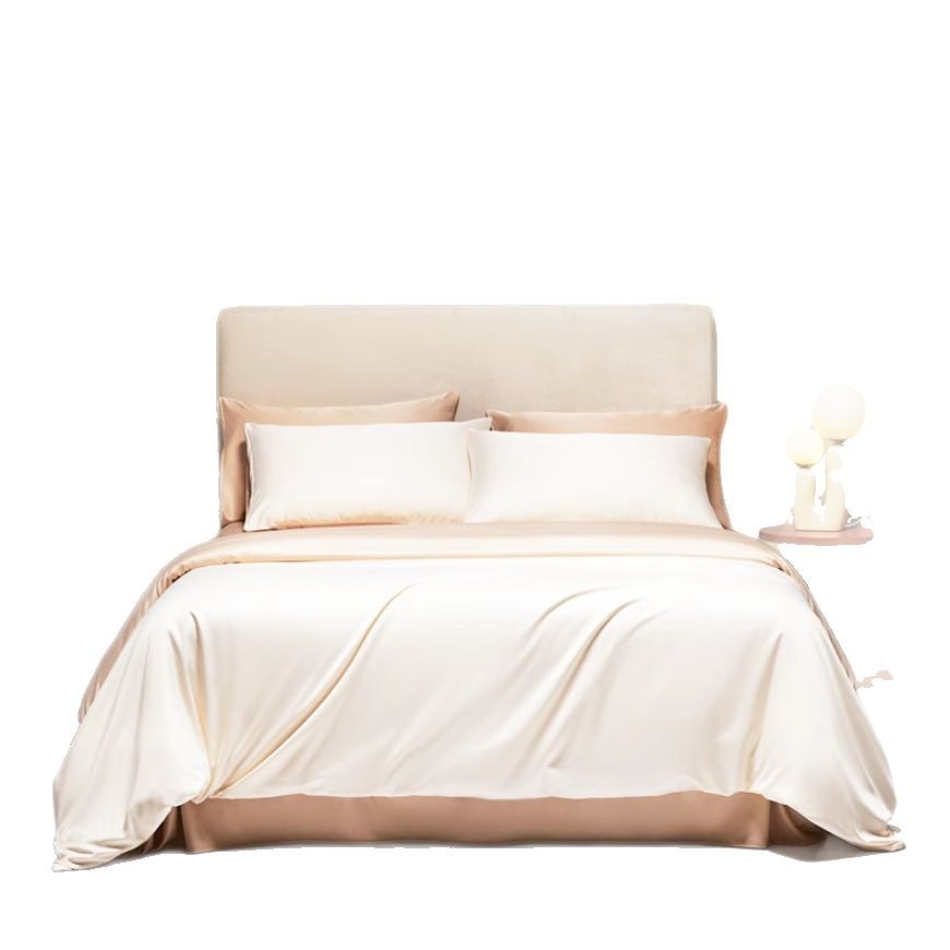 Cama de lujo ligera de cuatro piezas cubierta de colcha de cama de alta calidad de una sola pieza cubierta de colcha de cama de tres piezas cubierta de colcha de cama de alta gama