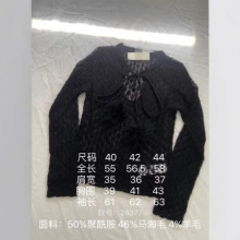2025早春新款微透马海毛羊毛混纺鸵鸟毛梦幻球球针织衫