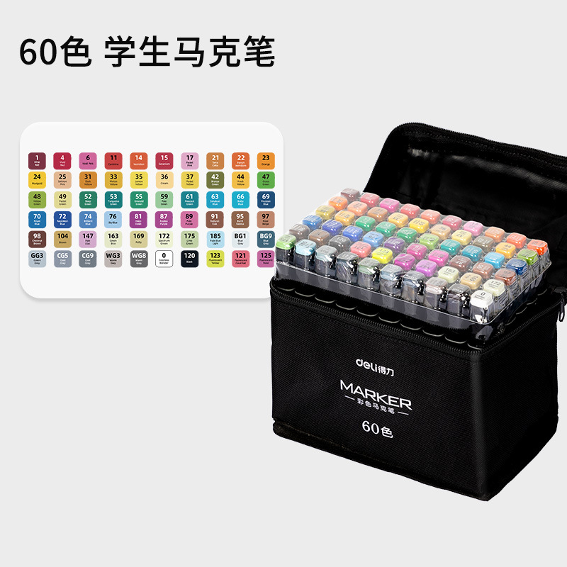 Delikemark pluma de doble cabeza pluma de acuarela aceitosa original conjunto especial para niños dibujo a mano animación arte