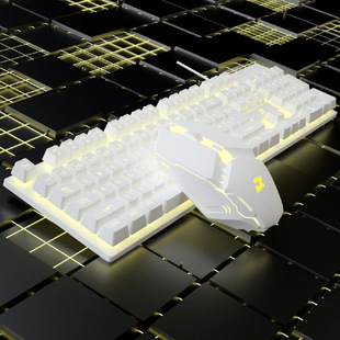 Rgb Marquee Keyboard Mechanical Keyboard Feel Mouse Set E-Sports Desktop Notebook Dedicated Wired USB
