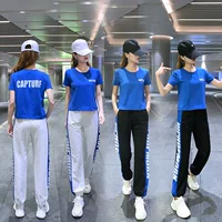 Одежда для квадратных танцев Летняя Новинка с короткими рукавами Shuffle Хип-хоп Танцевальная одежда Спортивный костюм Одежда для фитнеса Танцевальная одежда для женщин
