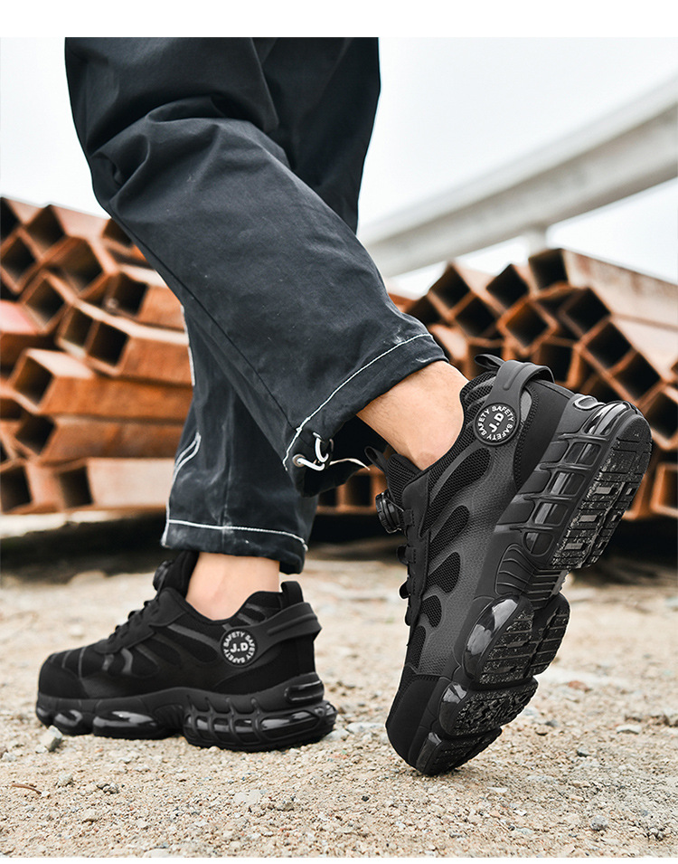 Chaussures de travail spéciales pour hommes, anti-écrasement et anti-perforation, résistantes à l'usure, antidérapantes, légères, respirantes, embout en acier, sécurité au travail_voghion.com