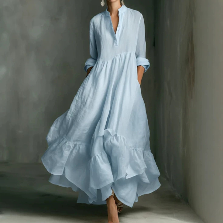 2026 European and American women's fashion Amazon independent site new style shirt long skirt French summer lightweight dress 2026 European and American women's fashion Amazon independent site new style shirt long skirt French summer lightweight dress