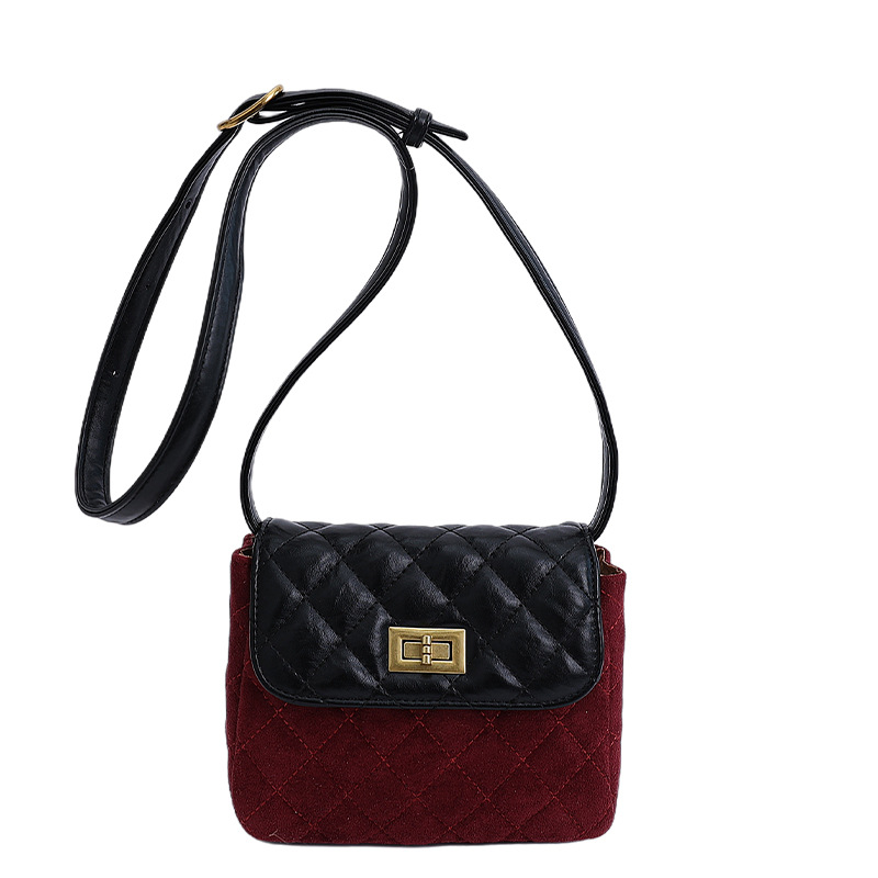 Bolso de mujer 2025 nuevo estilo Xiaoxiao Ling color contraste mochila de textura de lujo ligero de alto nivel bolso de hombro pequeño