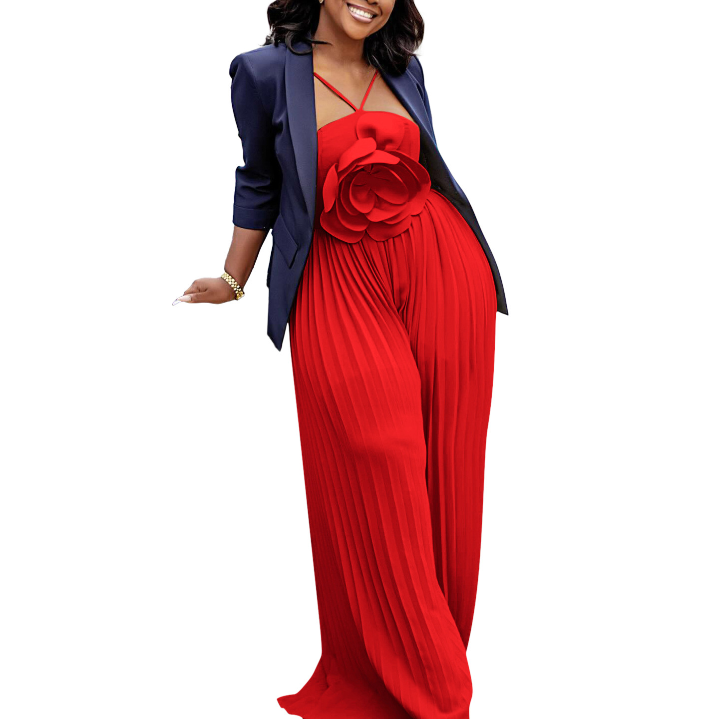 473g Weight Sleeveless Sleeve Length Full Length Pants Length Polyester Fabric Type Mid Waist Waist Line Jumpsuits Pants Type Inelastic Elasticity Bodysuits Tops Type Holiday Occasion Comfort Function Regular Fit Fit Type Solid Color Pattern Summer Season Women's Gender Vacation, Simple Style Style Women's Holiday Bodysuits Vacation Simple Style Solid Color Full Length Jumpsuits 8