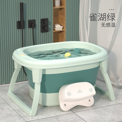 兒童洗澡桶收納洗浴盆硅膠洗浴桶塑料洗澡桶泡澡桶洗澡盆泡澡桶
