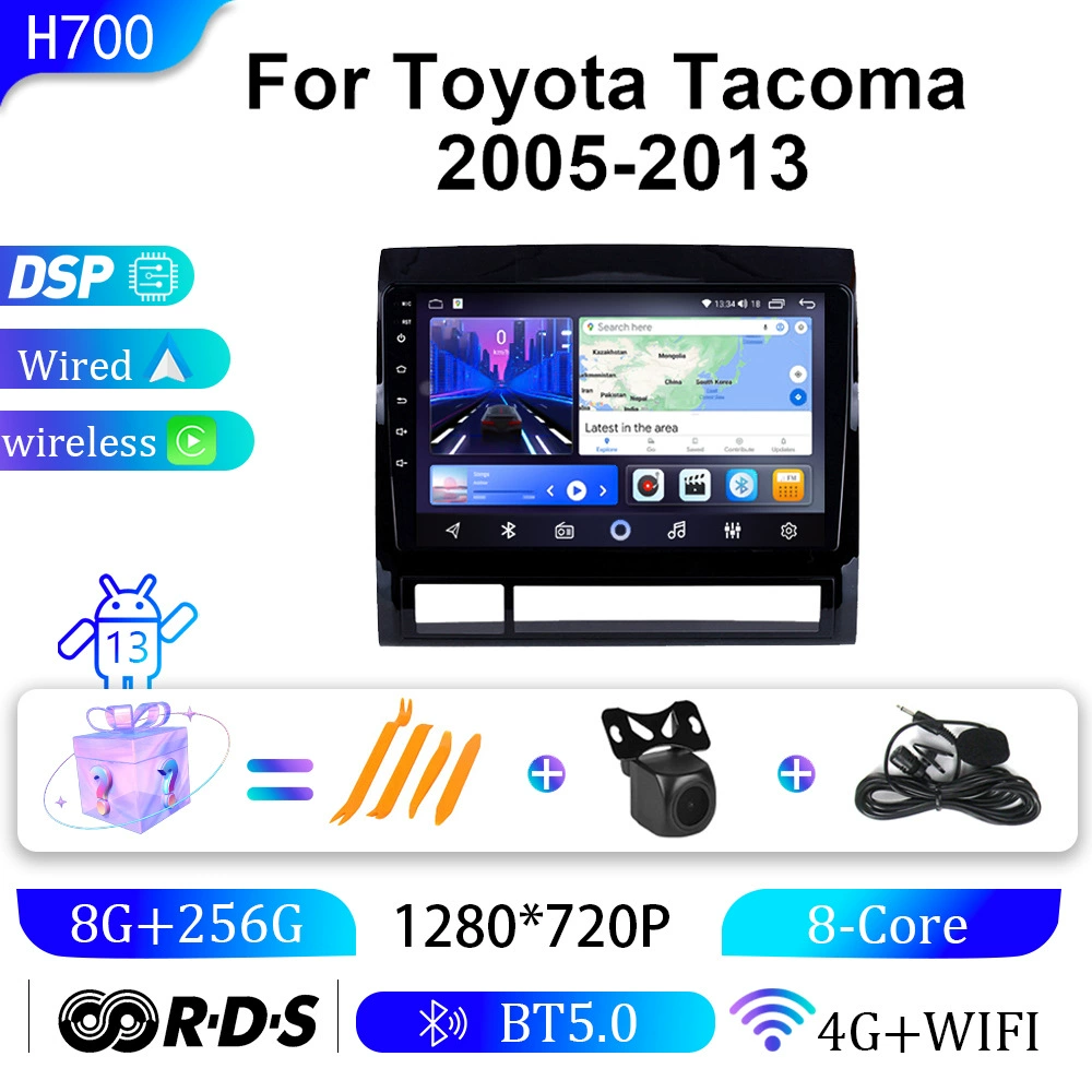 Подходит для Toyota 2005-2013 Takuma, Android мультимедийная система с большим экраном, камера заднего вида, Bluetooth GPS навигация «всё в одном»