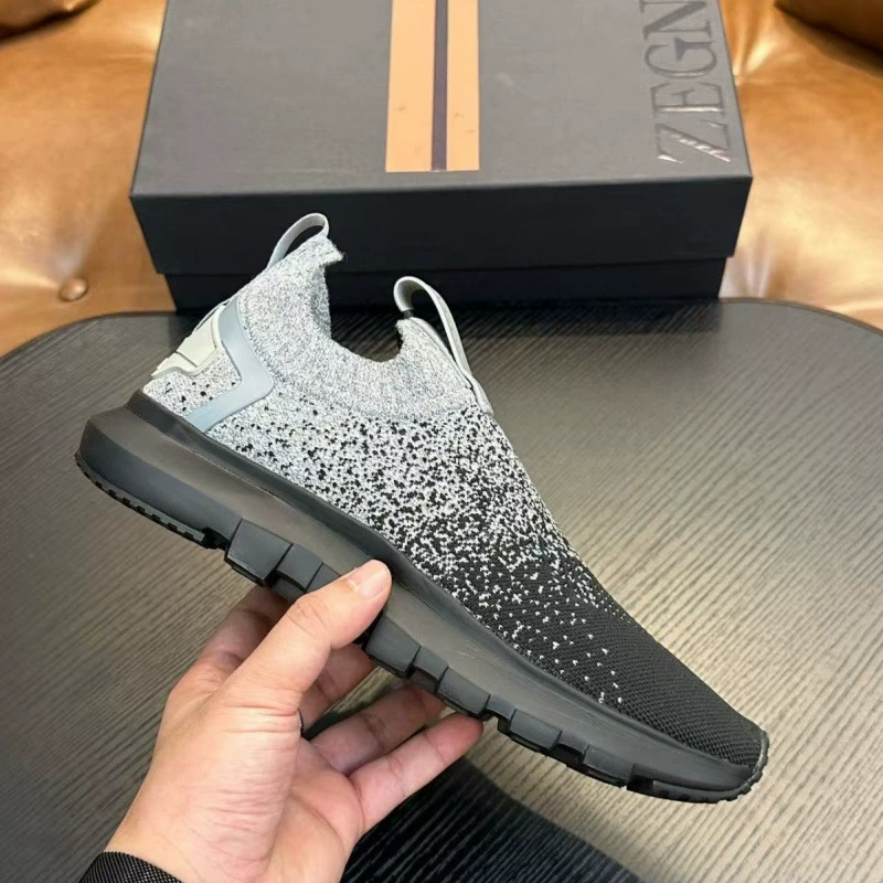 24 мужские дышащие мужские туфли Flyknit, легкая повседневная спортивная обувь, мужские модные кроссовки для бега, туфли без шнуровки с низким берцем