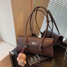 复古高级感包女式2025新款韩版时尚手提单肩包休闲百搭腋下法棍包