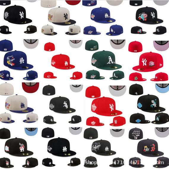 2024 new baseball cap NY fully enclosed plus size outdoor sunshade embroidered cap non-adjustable letter hat