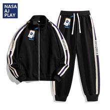 NASA男士休闲运动服套装春秋季新款潮流中学生男孩跑步锻炼两件套