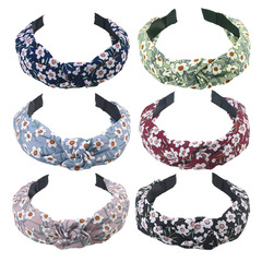 Japanese and Korean elegant floral bow headband and hair clip for women, French pastoral wide-edge hair accessory, early spring new headwear