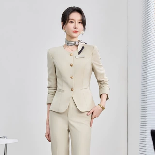 2026西装女套装职业装修身西服前台工装金店珠宝店销售正装工作服