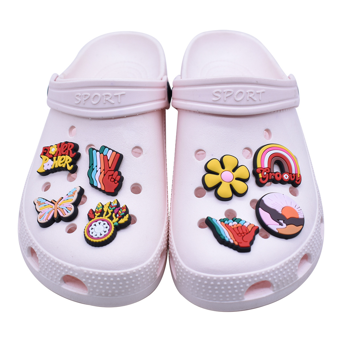 1 Piece Quantity Daily, Street Occasion Cartoon Shoe Accessories Pvc Slippers Summer Spring Shoe Buckle