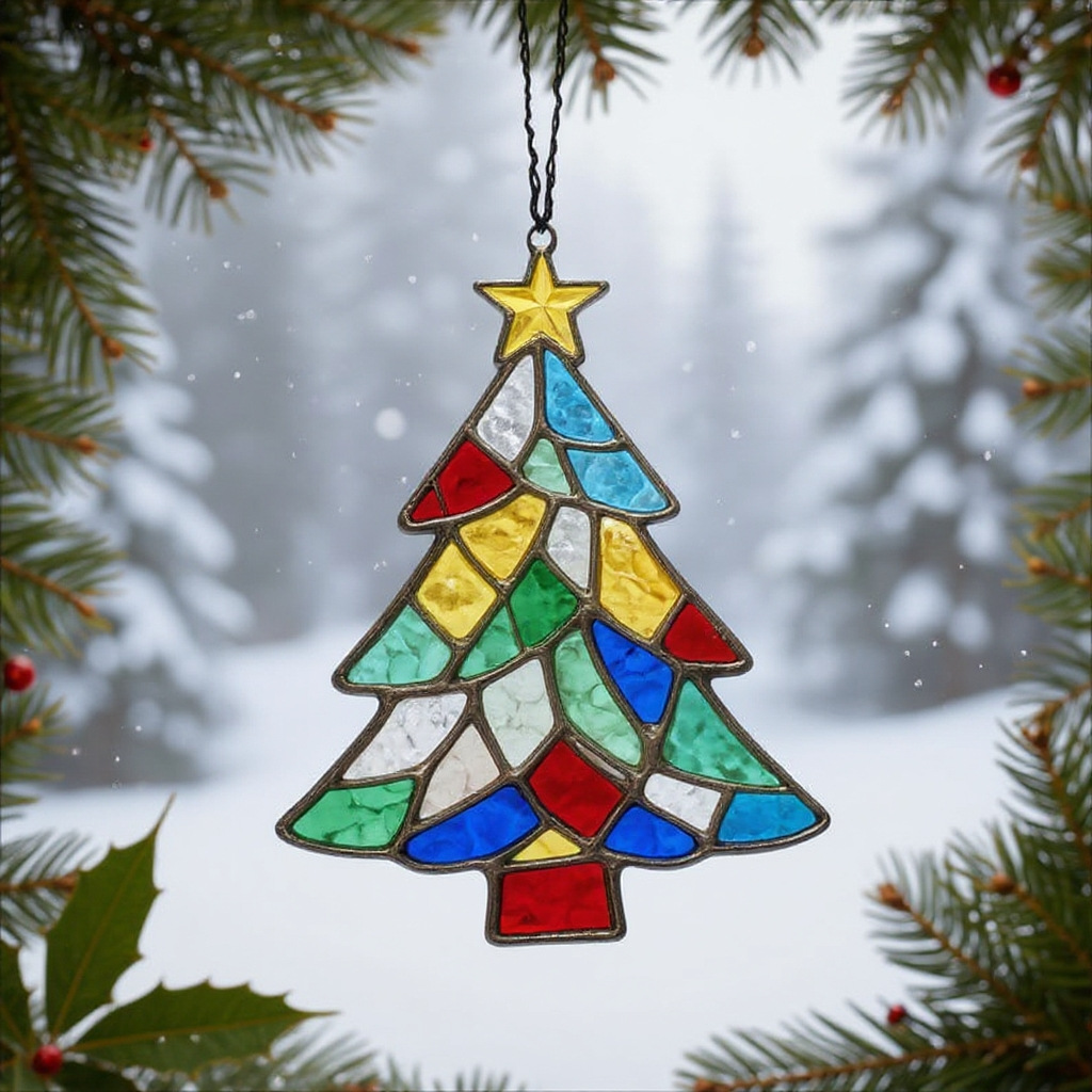 Nuevos productos transfronterizos de acrílico plano de simulación de pájaros colgante de decoración de Navidad árbol de Navidad colgante de decoración para el hogar image 33
