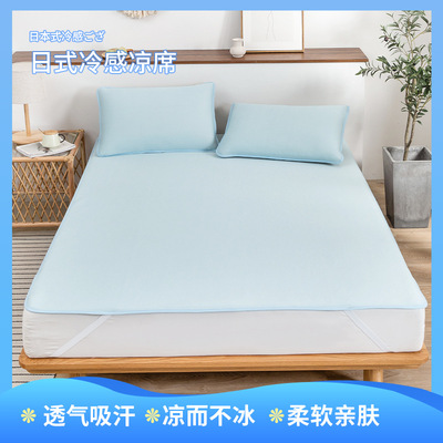 外貿出口日本絲涼感透氣吸汗防滑褥墊冷感防滑日式軟涼席