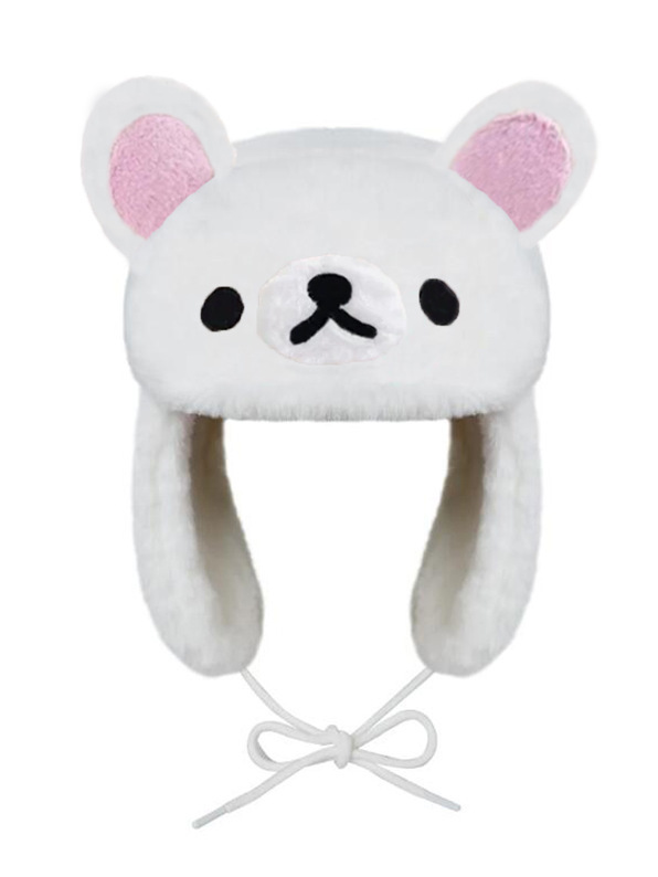 Inventario transfronterizo otoño y invierno nuevo gorro de dibujos animados engrosado para hombres y mujeres lindos gorro de protección de oídos caliente gorro de pelusa fría gorra