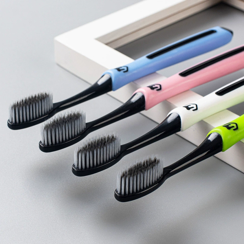 Зубная щетка оптом, уличный киоск, для взрослых, для дома, с мягкой щетиной, для студентов мужского и женского пола, для взрослых пар, семейного размера, бамбуковый уголь, 4-12 штук, оптовая продажа