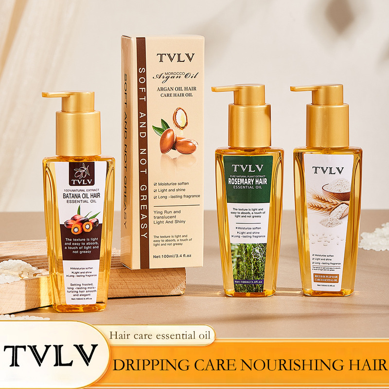 Tvlv Rosemary Hair Care Essential Oil Rice Puree Moroccan Long-Lasting Fragrance Batana Hair Care Essential Oil Cross-Border Tvlv Rosemary Hair Care Essential Oil Rice Puree Moroccan Long-Lasting Fragrance Batana Hair Care Essential Oil Cross-Border